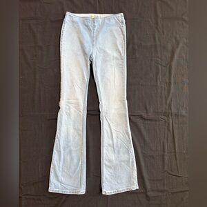 Free People We The Free Flare Jeans Light Wash Stretch Denim Size 29.
